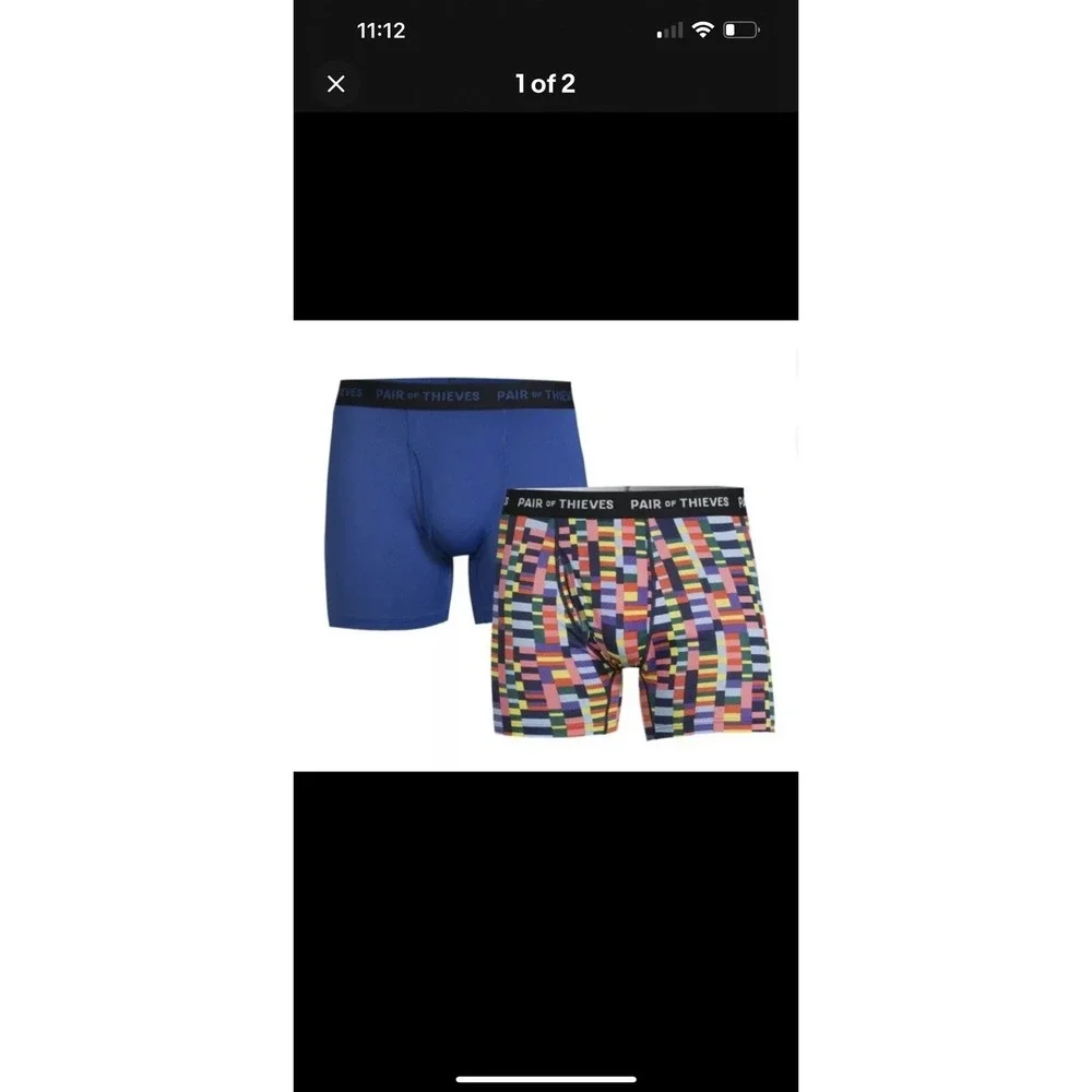 Pair of Thieves Stacks on Stacks Boxer Briefs Super Fit Mesh Magic 2 Pack Small